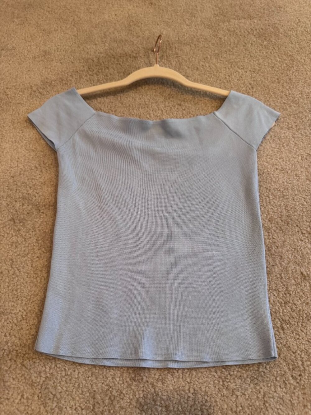 Zara light blue knit shirt S